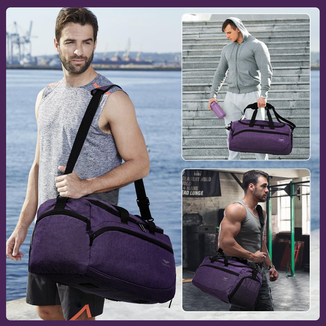 FIORETTO 35L Sporttasche &amp; Reisetasche für Damen und Herren, mit Schuhfach &amp; Nassfach, Wasserdicht T