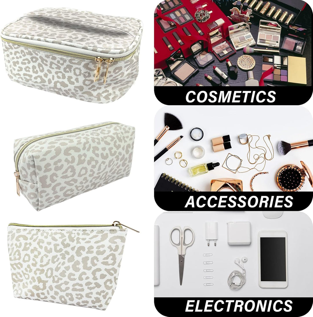 3 Stück Set Kosmetiktasche, grosse Kapazität Reise Make Up Tasche Set Damen, mit tragbarem Griffdesi