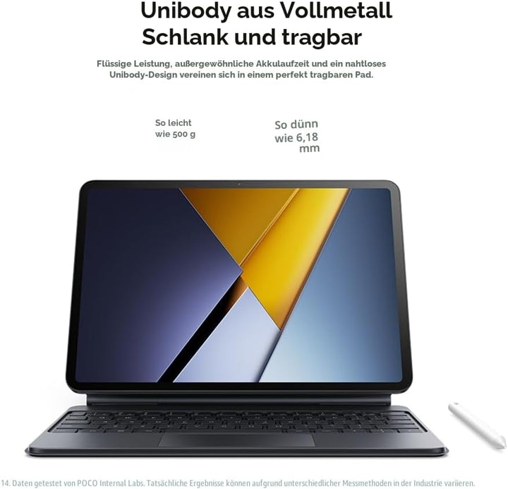 XIAOMI Tablet Poco Pad X1 8GB+512GB 11,2 Zoll Schwarz Android 15 HyperOS 2 8850mAh IPS LCD Display S