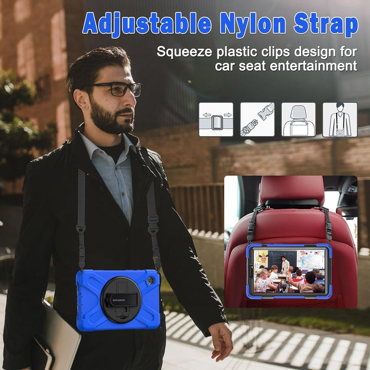 BRAECN Hülle für Samsung Galaxy Tab A9 8.7 Zoll SM-X110/SM-X115/SM-X117, Stossfeste Robuste Tragbare