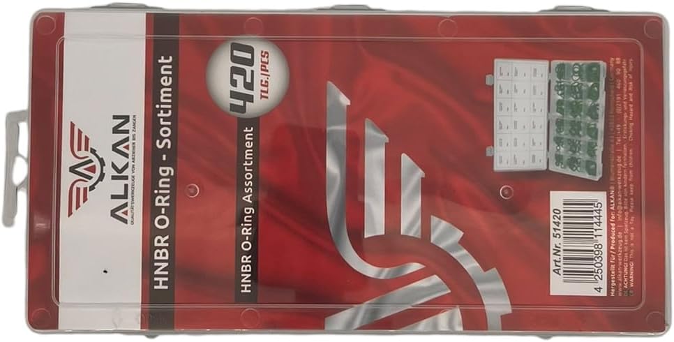 420 x HNBR O-Ring Sortiment Dichtring Dichtung Temperaturständig Klimaleitungen (im Aufbewahrungsbox