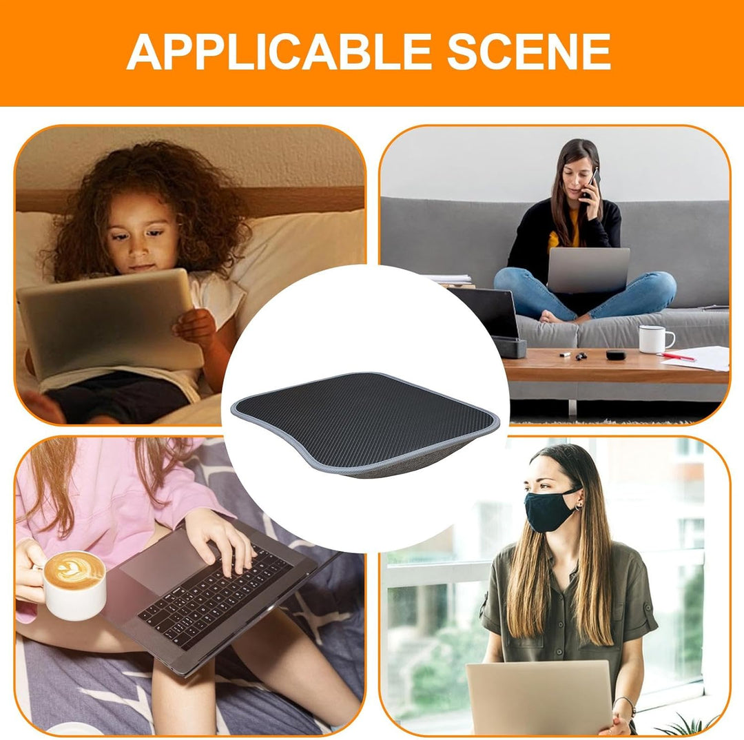 Laptop-Bett-Tablett, Maus-Pad, tragbarer Schoss-Schreibtisch mit Kissen, gepolstertes Schreibtablett