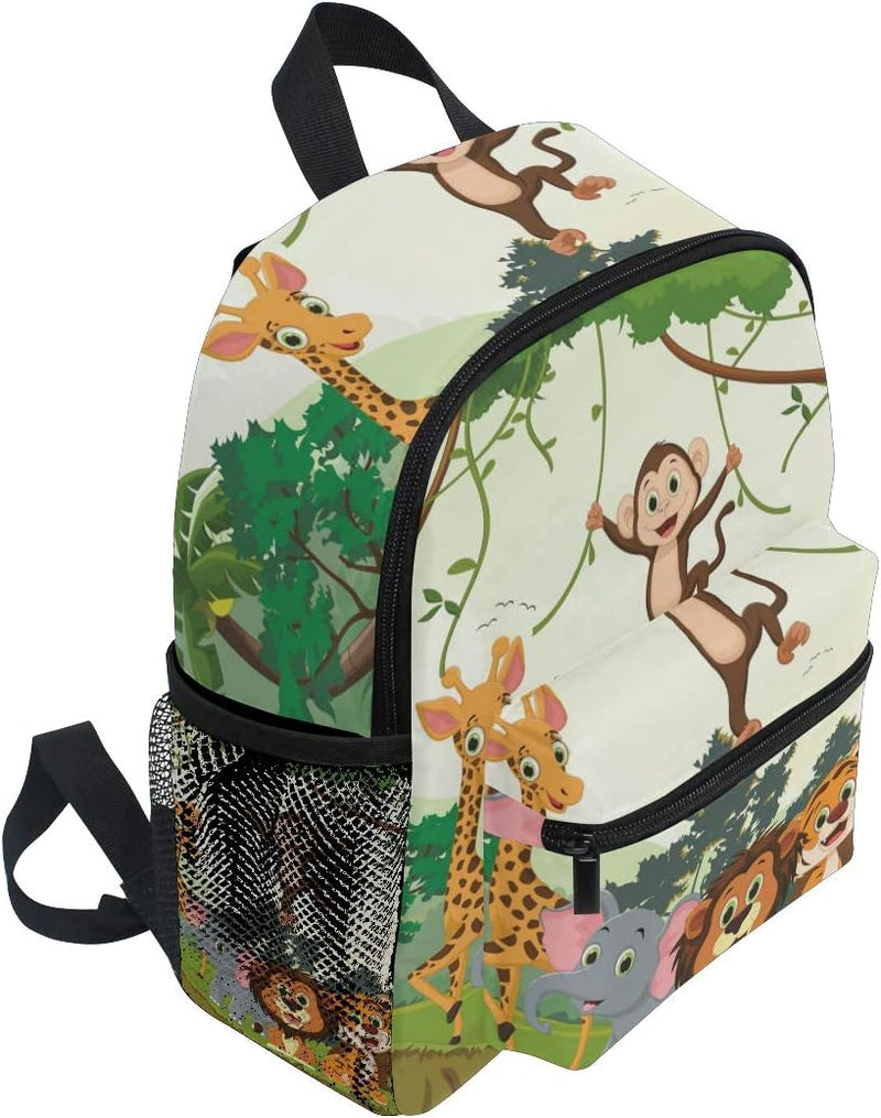 Kinderrucksack Jungle Animals Kindergarten Kindergartentasche für Kleinkinder Mädchen Jungen