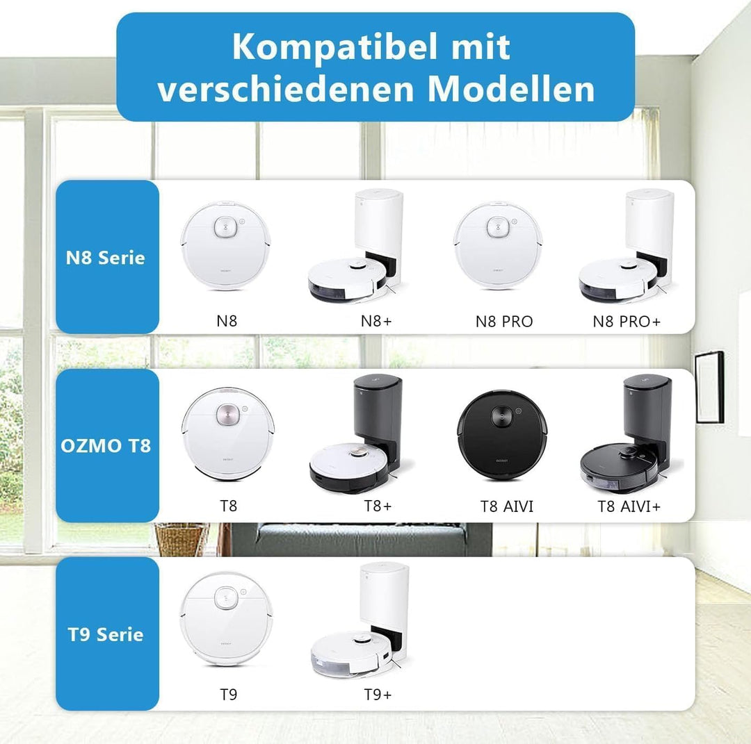 Raheem 14 Stück Zubehör für Ecovacs Deebot N8 N8+ N8 Pro N8 Pro+ OZMO T8 T8+ T8 AIVI T9, T9+ ozmo 95