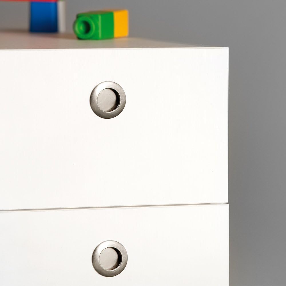 Emuca - Griffmuschel schiebetür Ø41mm für Möbelstück, einbau griffe für schubladen oder schranke, Ni