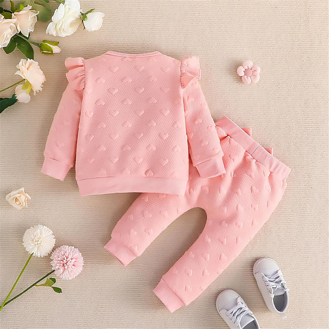 Kleinkind Baby Mädchen Outfits Langarm Sweatshirt Top Hose mit Fliege Kleinkind Herbst Winter Kleidu