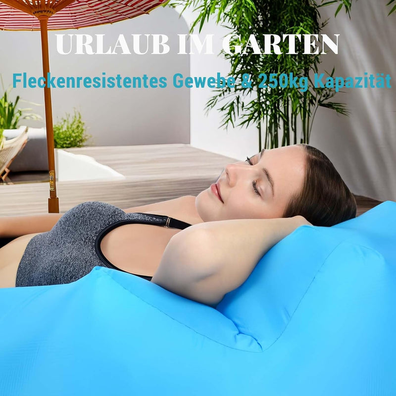 Aufblasbarer Safa, Wasserdichtes Luftsofa mit Tragbarem Paket, Aufblasbare Liege,Luft Sofa Couch für
