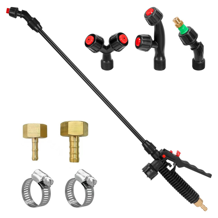 Säurebeständiger Sprühstab mit 4 Arten von Düsen, Ersatz-Sprühstab mit 1/4 Zoll und 3/8 Zoll Messing