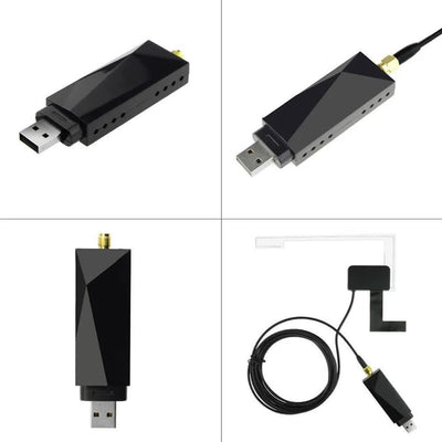 Auto DAB/DAB+ Dongle USB Adapter mit Autoscheibenantenne, Universal für Android Autoradio Player, mi