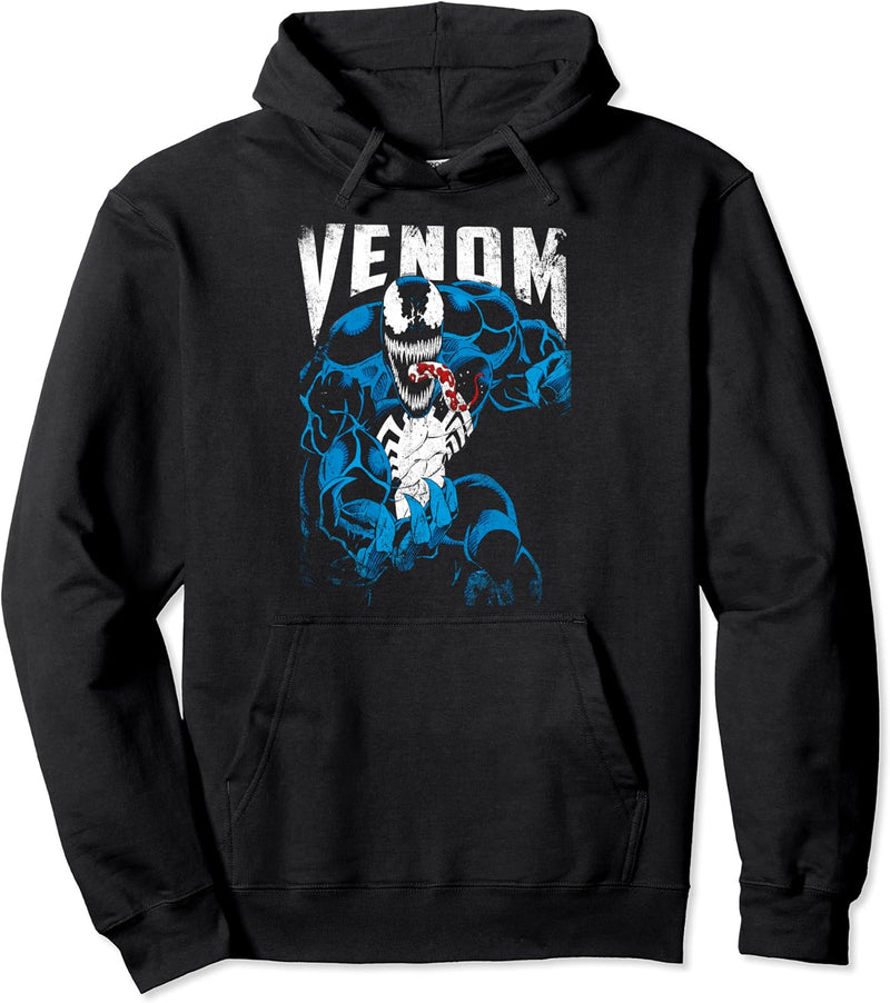 Marvel Venom Bloody Tongue Out Distressed Pullover Hoodie