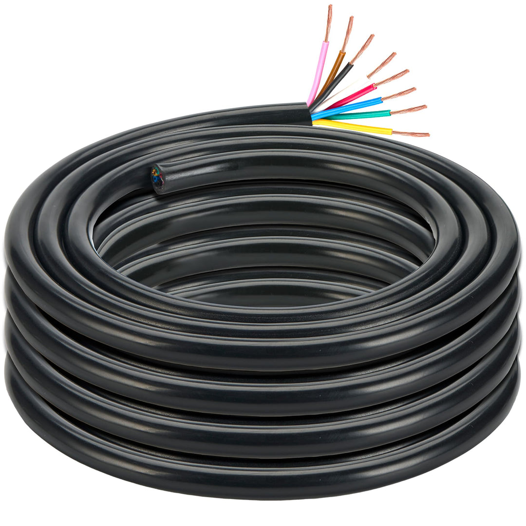8 Pin Anhänger Kabel 8 Core 5M Abschleppkabel für Anhänger, 12V 24V Fahrzeugleitung 8 Adriges Kabel