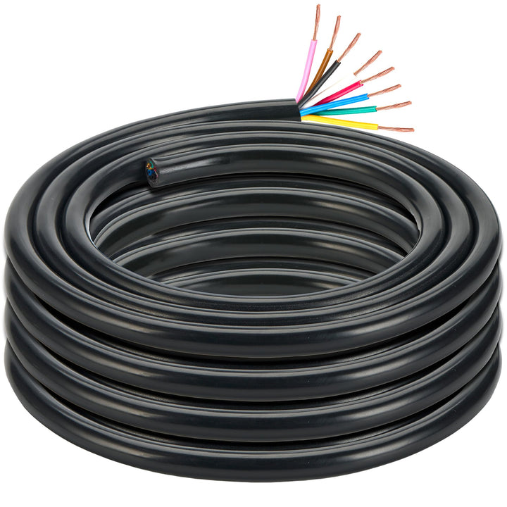 8 Pin Anhänger Kabel 8 Core 5M Abschleppkabel für Anhänger, 12V 24V Fahrzeugleitung 8 Adriges Kabel
