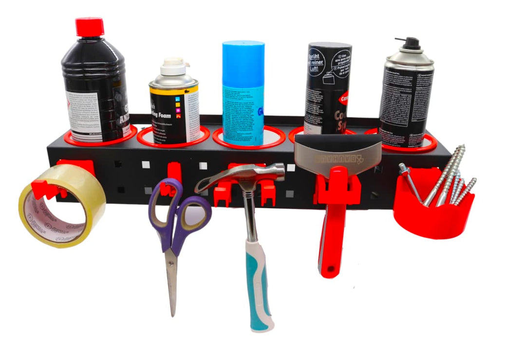 Dosenhalter für Sprühflaschen und Werkzeug - Sprühflaschenhalter Spraydosenhalter Werkstatt Halterun
