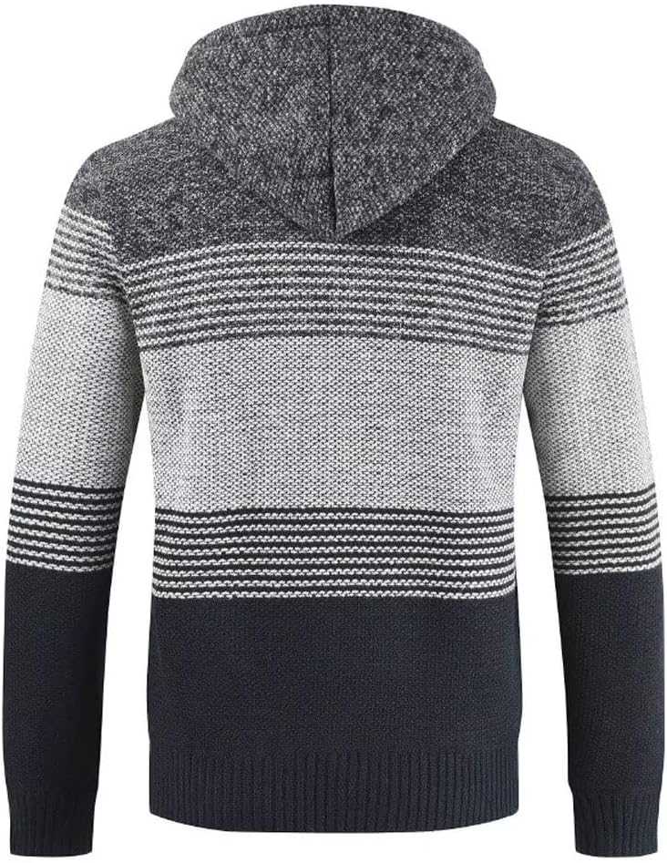 Shuanghao Herren Hoodie mit Kapuze Pullover Pulli Strick-Sweatshirt-Strickjacke-Cardigan, Freizeit-W