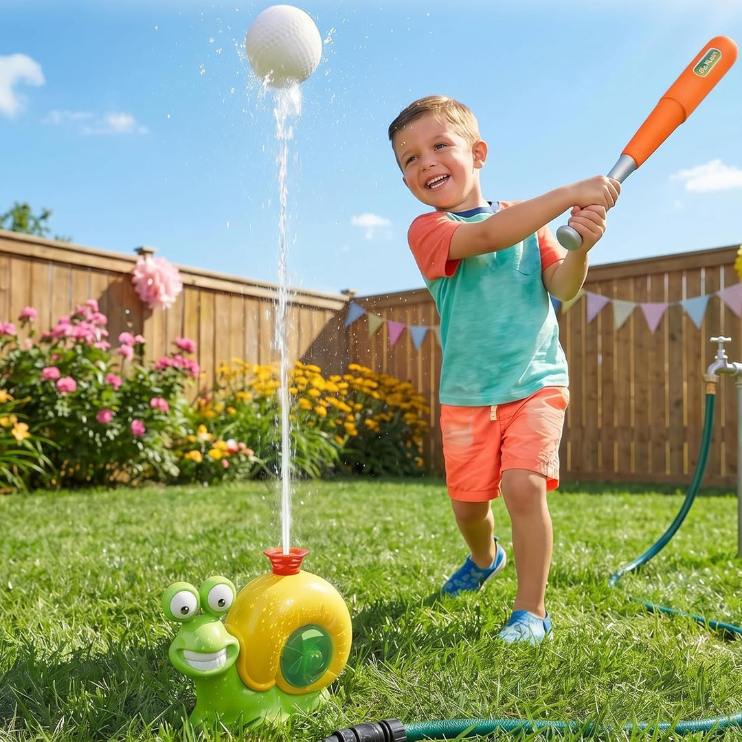 Baseball-Wasserspielzeug, niedliches Schnecken-Wasser-Baseball-Sprinkler-Tball-Set mit automatischem