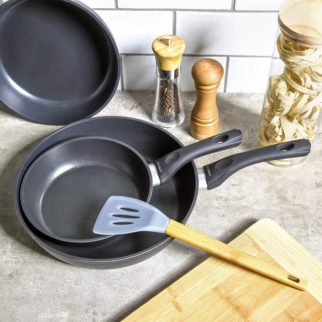 AMBITION Pfannenset 3 teilig Magnat Pfanne 20/24/28 cm aus Aluminium geschmiedet Antihaftbeschichtun