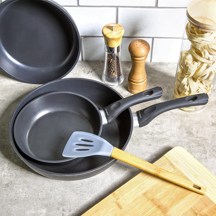 AMBITION Pfannenset 3 teilig Magnat Pfanne 20/24/28 cm aus Aluminium geschmiedet Antihaftbeschichtun