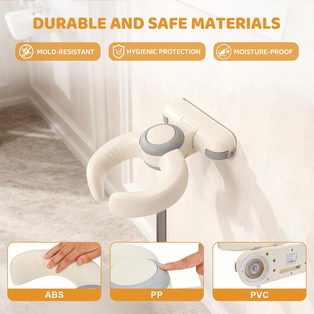 Baby Dusche Ständer Höhenverstellbar 26–35cm | Rutschfester Duschständer mit Sicherheitsgriff , Klap