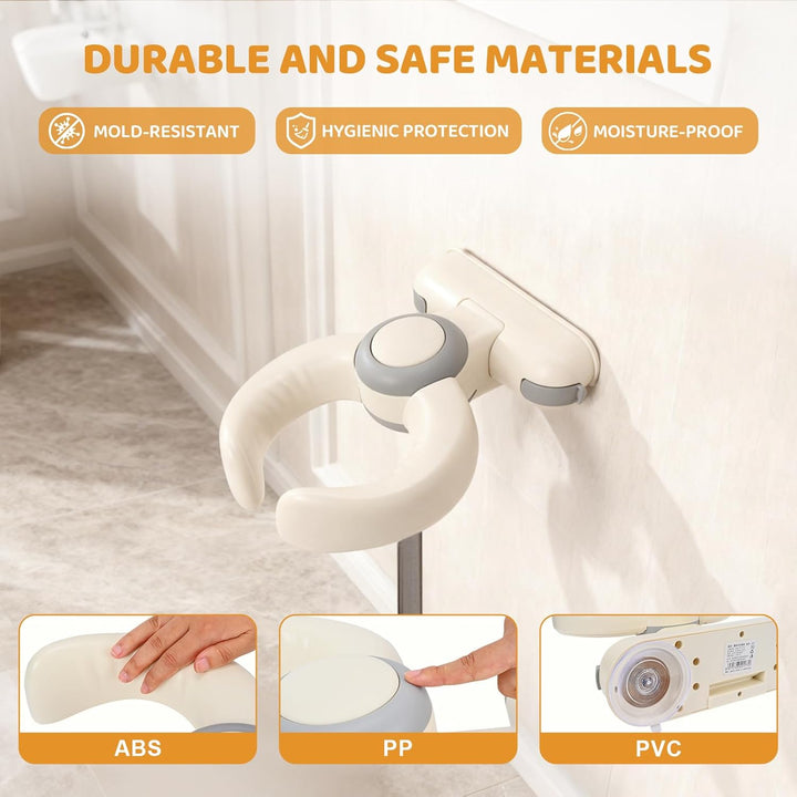 Baby Dusche Ständer Höhenverstellbar 26–35cm | Rutschfester Duschständer mit Sicherheitsgriff , Klap