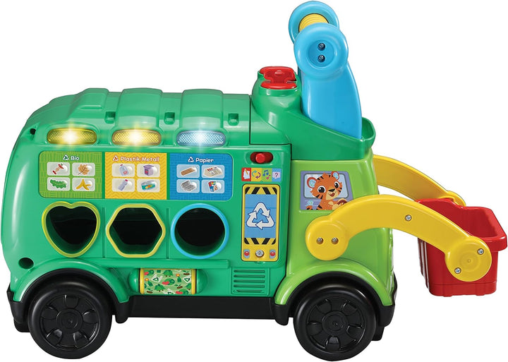 VTech Baby 2-in-1 Recycling-Rutschauto – Rutschfahrzeug und Sortierspielzeug in einem – Recycling sp