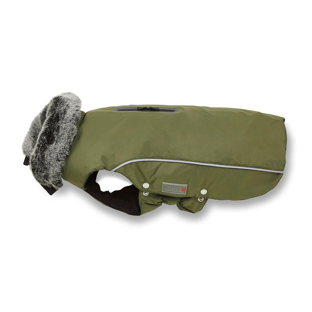 Wolters Winterjacke Amundsen für Dackel, Grösse:46 cm, Farbe:olive 46 cm olive, 46 cm olive