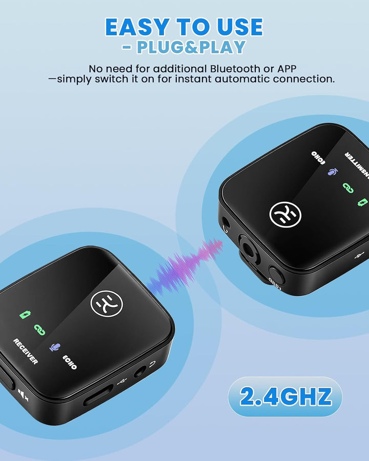 lavalier mikrofon Wireless mit Aufbewahrungsbox, kabelloses Mikrofon für iPhone/Typ-C/Kamera/Laptop,