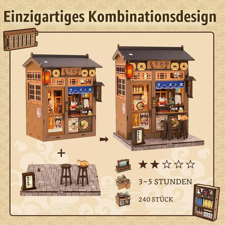 Fsolis Book Nook Japan, Booknook Puppenhaus Modell für Jugendliche ab 14 Jahren - Dekoratives Bücher