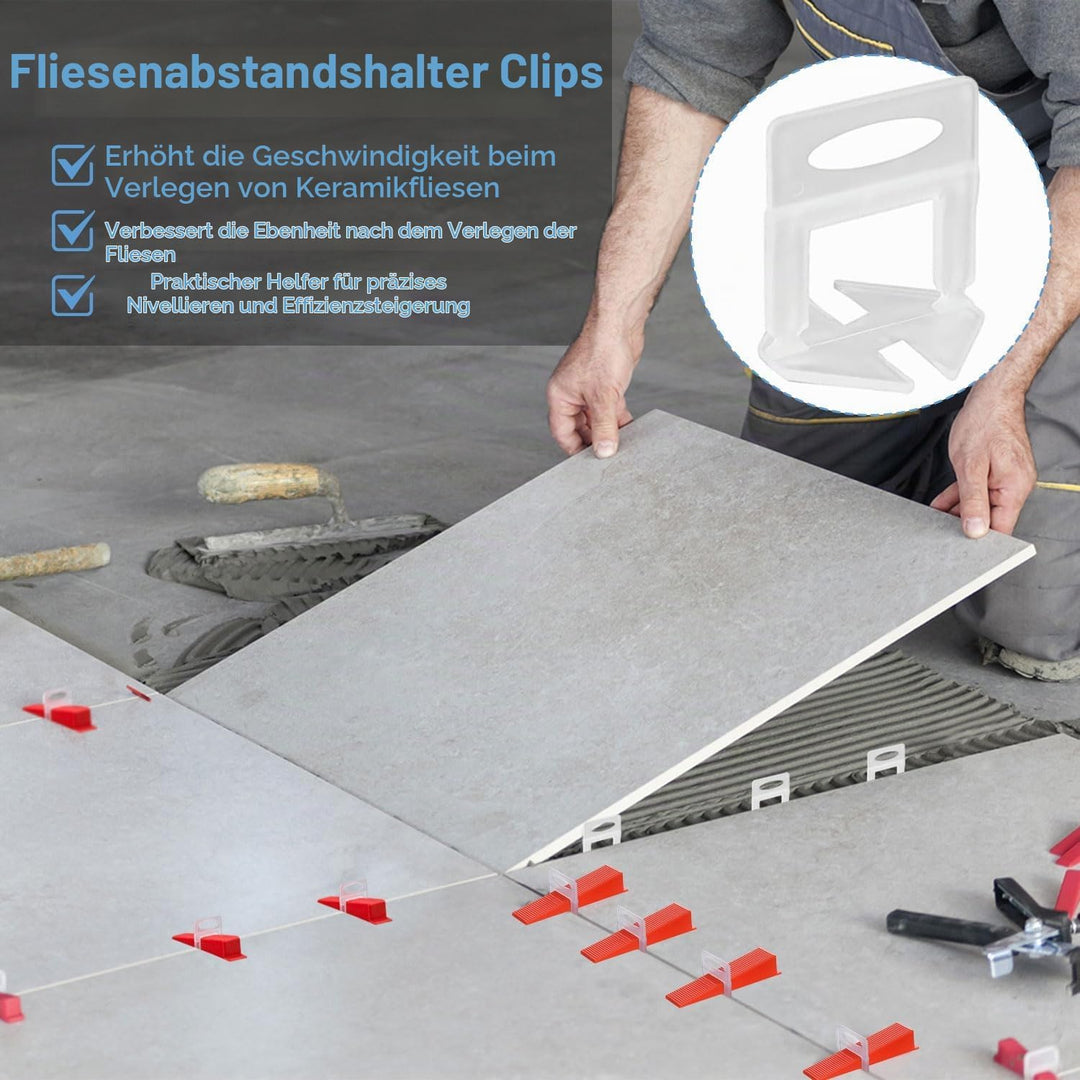 500 Stück Fliesen Nivelliersystem 3mm Nivelliersystem Fliesen Zuglaschen Fliesenverlegehilfe Fliesen