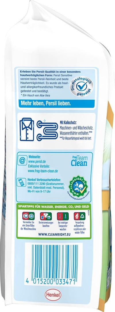 Persil Sensitive Megaperls 160 WL (10 x 16 Waschladungen), Waschmittel für Allergiker mit beruhigend