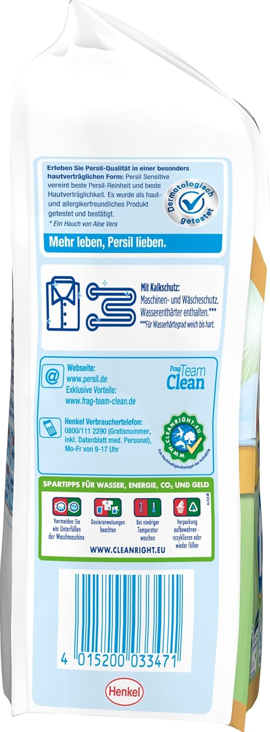 Persil Sensitive Megaperls 160 WL (10 x 16 Waschladungen), Waschmittel für Allergiker mit beruhigend