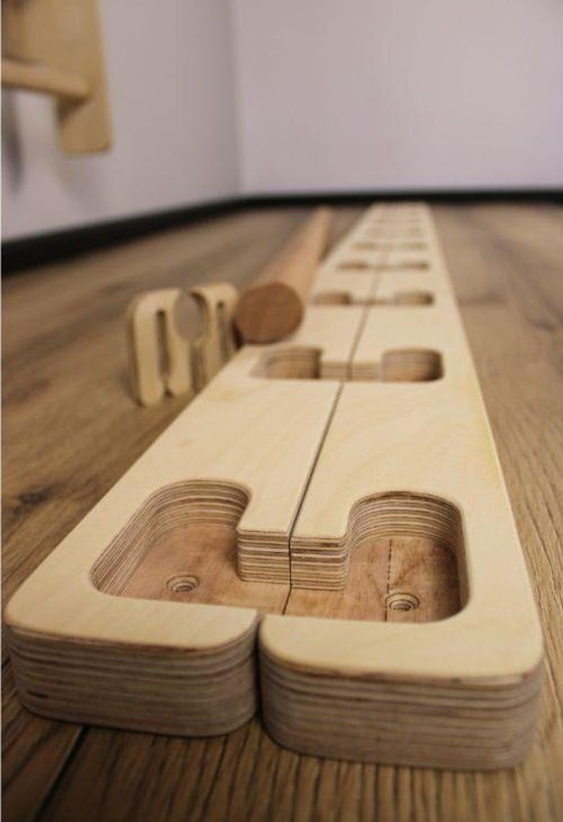BearOnBar – Komplettes Set aus robusten Trainingsgeräten aus Holz: stabile Dip-Stange und Klimmzugst