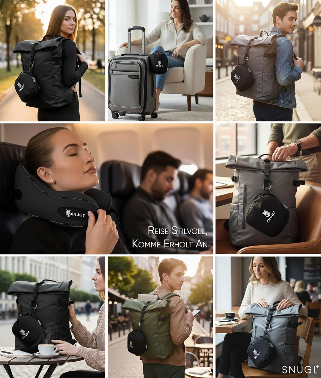 SNUGL Reisekissen (Schwarz, Erwachsener Klein) Erwachsener Klein Schwarz, Erwachsener Klein Schwarz