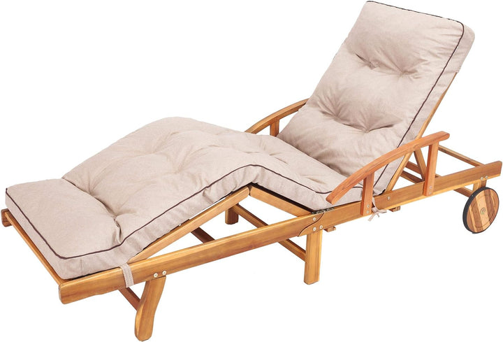Liegenauflage, Auflage für Gartenliege 200 x 55 x 8 cm, Auflagen für Deckchair, Polsterauflage für S