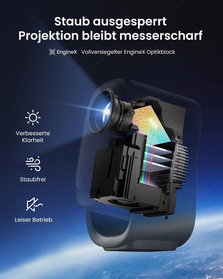 Dangbei N2 mini Smart Beamer mit Ständer, Offizielles Netflix Heimprojektor 1080P Full HD, Autofokus