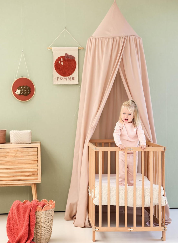 Nougat Baldachin für Kinderzimmer | Hängender Betthimmel für Babybett | Moskitonetz für Stubenwagen
