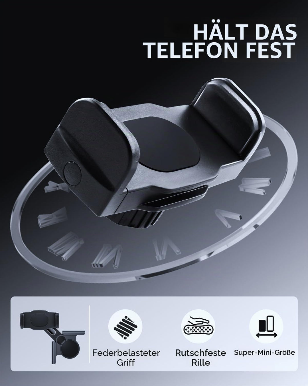 Handyhalterung für Cupr 12,9 Zoll Display, Cupra Formentor, Leon MK4, Born, Terramar 2024-2026 Mini