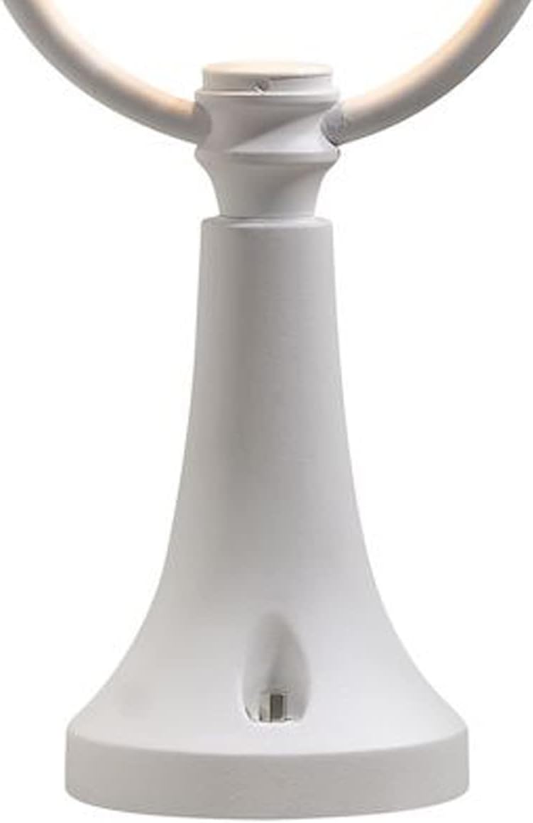 Konstsmide Landhaus LED Sockelleuchte, Laterne für aussen Höhe 54cm, weiss, Sockelleuchte