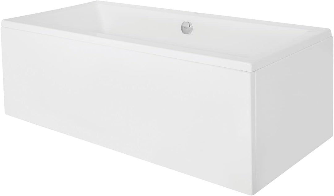 KOLMAN Badewanne QUADRO Rechteck 165x75 mit AcrylSchürze, Ablaufgarnitur und Füssen Komplettset 4in1