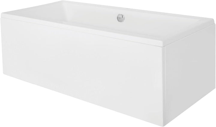 KOLMAN Badewanne QUADRO Rechteck 165x75 mit AcrylSchürze, Ablaufgarnitur und Füssen Komplettset 4in1