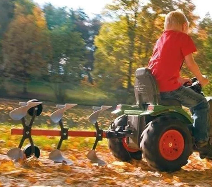 Rolly Toys Pflug S2612386 (Rollyscraper, grosser stabiler Dreifurchenpflug für Traktoren, rot) 12386