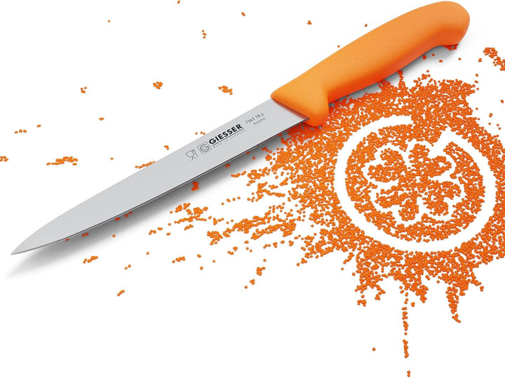 Giesser seit 1776 - Made in Germany - Filiermesser orange, Basic Orange, Klinge 18 cm, rutschfest, F