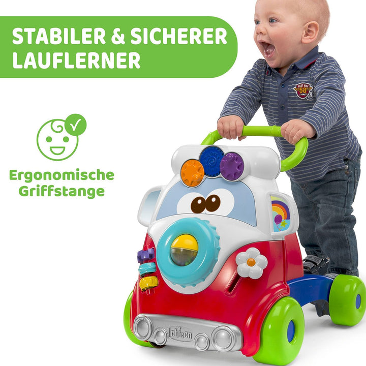Chicco 00005905000000 - Lauflerner Bus Happy Hippie 2in1, Happy Hippie 2in1
