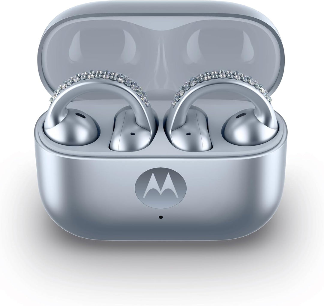 Motorola Moto Buds Loop Feat. Sound by Bose (Open-Ear-Earbuds, BT 5.4, kristallklarer Sound, Geräusc