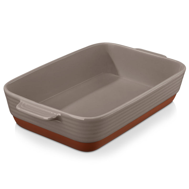 MALACASA, Serie TARA, Auflaufform Gross, 4.5L Backformen, Auflaufformen rechteckig aus Töpferton & k