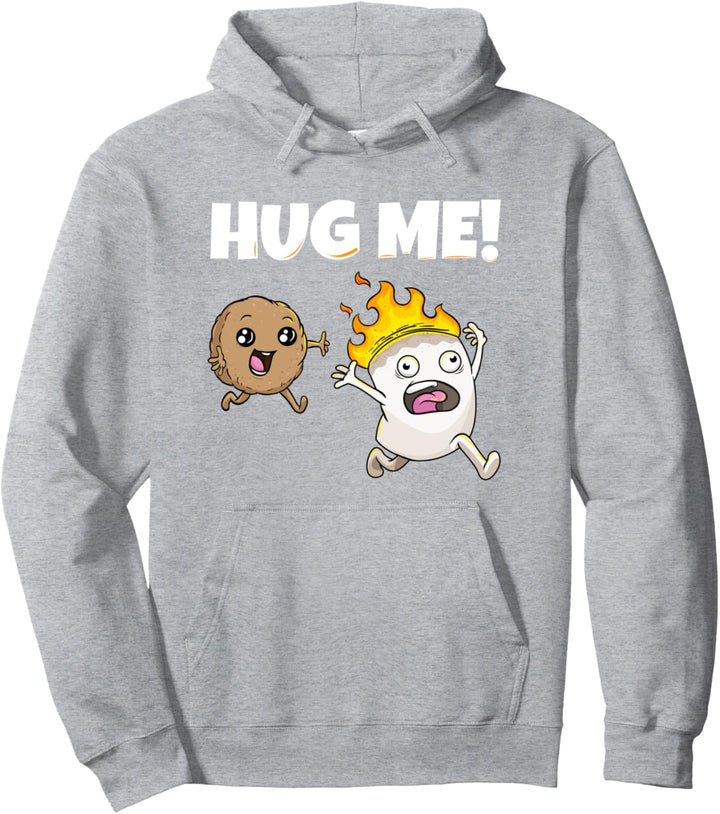 Hug me Marshmallow Keks Lagerfeuer grillen Camping Camper Pullover Hoodie