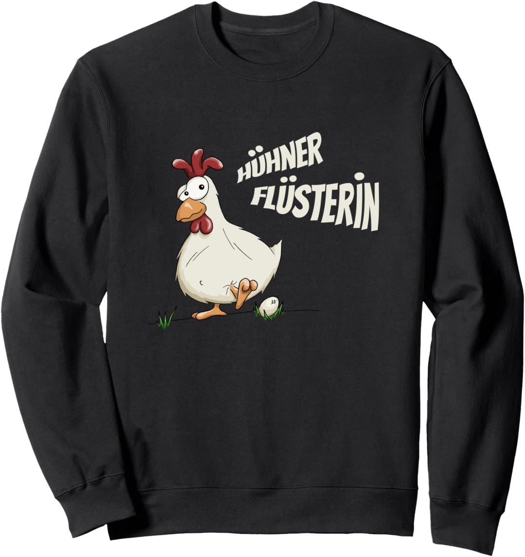 Henne mit Ei Bäuerin Lustiges Huhn Hühner Flüsterin Sweatshirt