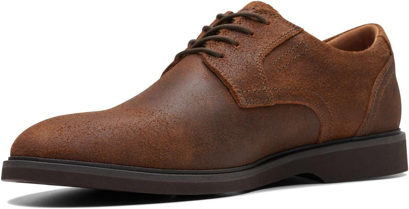 Clarks Herren Malwood Lace Oxford 41.5 EU Cola Veloursleder, 41.5 EU Cola Veloursleder