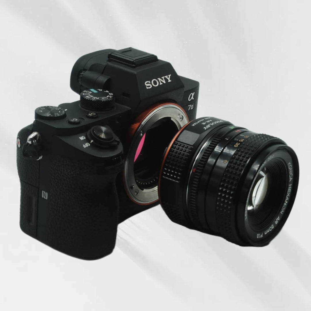 PHOLSY Objektivadapter Kompatibel mit Konica AR Objektiv auf Sony E Kameragehäuse Adapter für Sony A