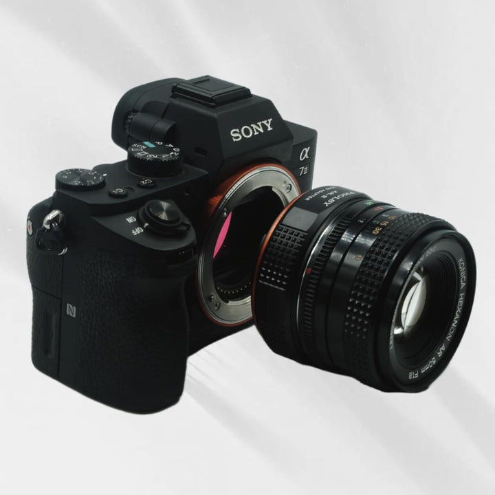 PHOLSY Objektivadapter Kompatibel mit Konica AR Objektiv auf Sony E Kameragehäuse Adapter für Sony A