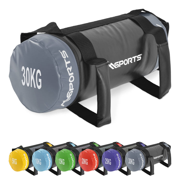 MSPORTS Power Bag Premium 5-30 kg Fitness Bag - Sandsack für Functional Fitness Gewichtssack, 30 kg